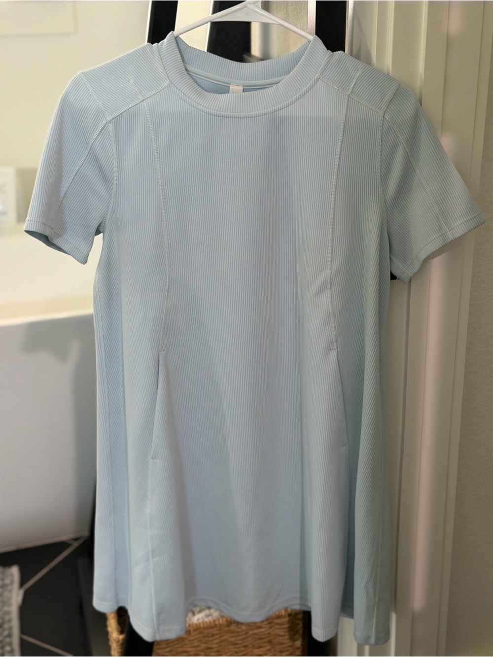 lululemon athletica - Pale Blue Short Sleeve A-Line Dress with pockets